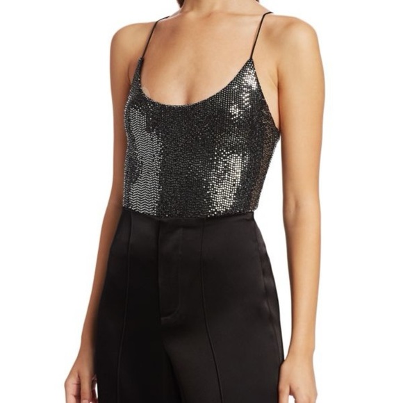 Alice & Olivia Emilia Metallic Bodysuit - Picture 2 of 6